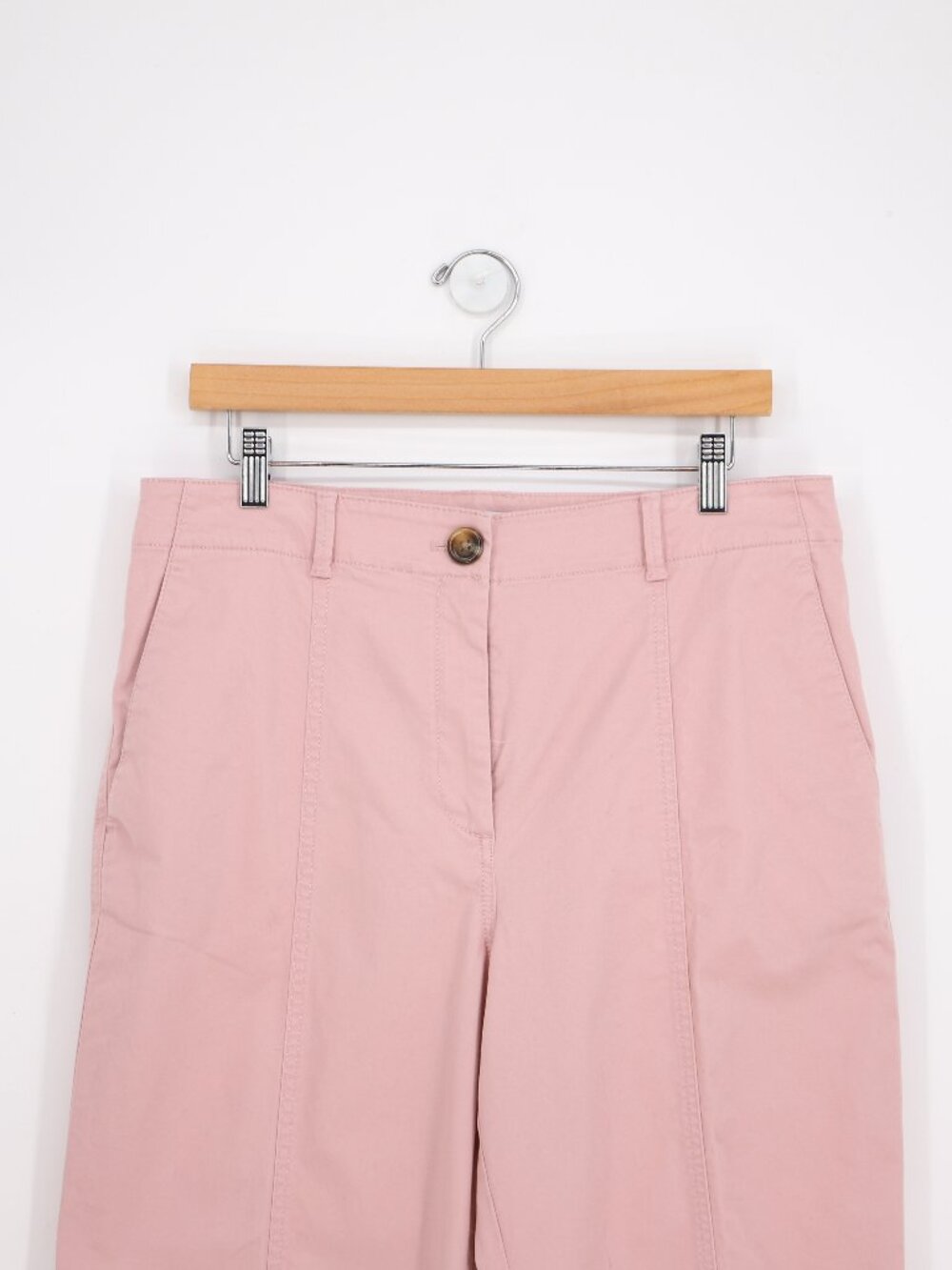 ANN TAYLOR Weekend Seamed Straight Ankle Pant in Dusty Pink Size 12 - Picture 3 of 8